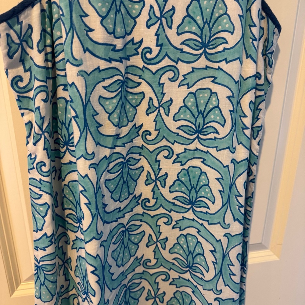 Roberta Roller Rabbit Blue Patterned Sleeveless M… - image 5